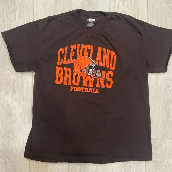 Cleveland Browns Short Sleeve T-Shirt Mens XL Brown NFL Team Apparel Cotton - Picture 1 of 7
